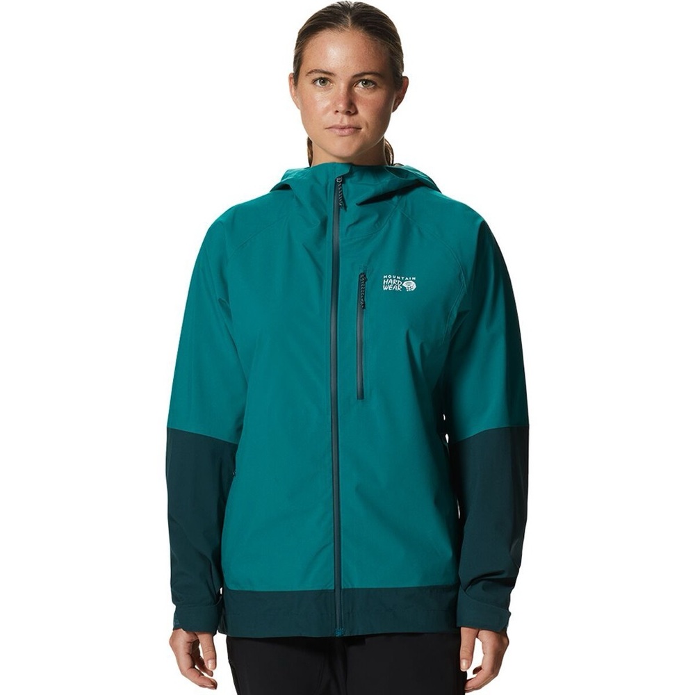 Mountain Hardwear Women’s Packable Stretch Ozonic Botanic/Dark Marsh Jacket S